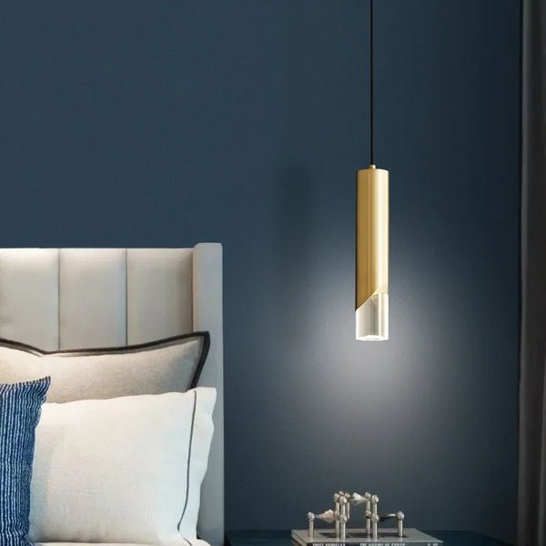 Lustre LED Minimaliste Luxueux en Fer et Cristal