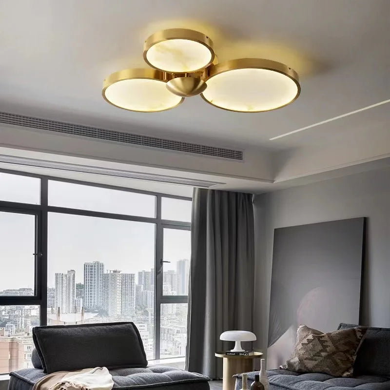 Plafonnier LED Moderne en Marbre Naturel Luminaire Décoratif 2024 - Luxe et Élégance