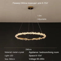 Lustre Nordique de Luxe en Cristal - Décoration Moderne
