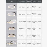 Plafonnier LED nordique au design épuré