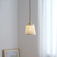 Lustre nordique en cuivre et céramique