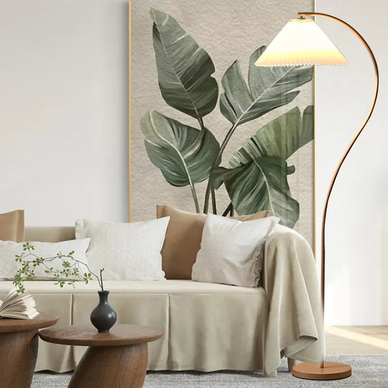 Lampadaire rétro plissé moderne minimaliste Led nordique pour salon et chambre