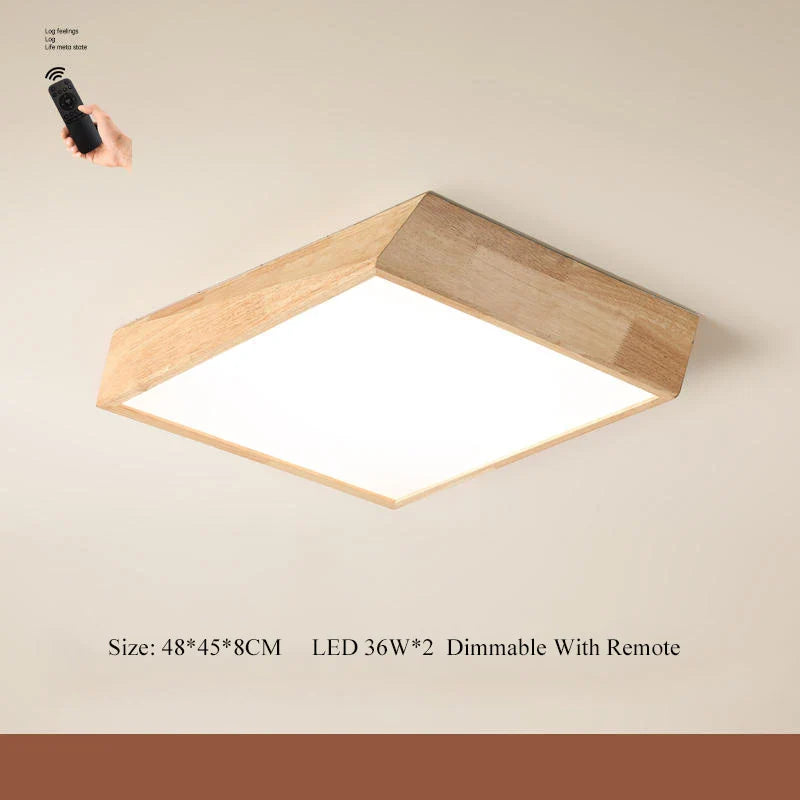 Plafonnier BOTIMI Bois Massif LED Modèle Nordique