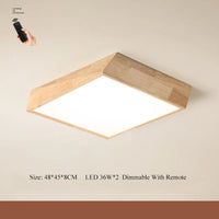 Plafonnier BOTIMI Bois Massif LED Modèle Nordique