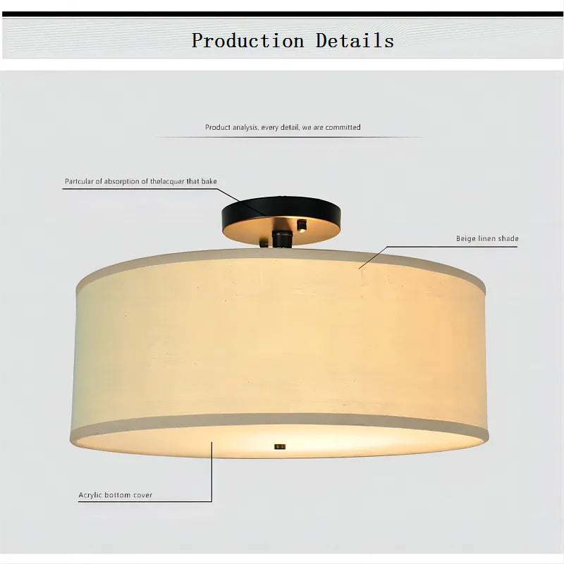Lustre LED Fer Forgé USA Style Semi-Suspendu.