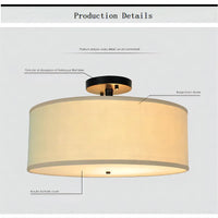 Lustre LED Fer Forgé USA Style Semi-Suspendu.