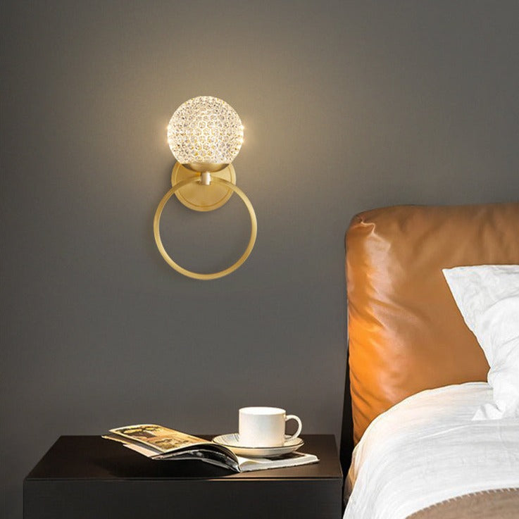 Applique murale LED Luxury en cristal de verre Ball