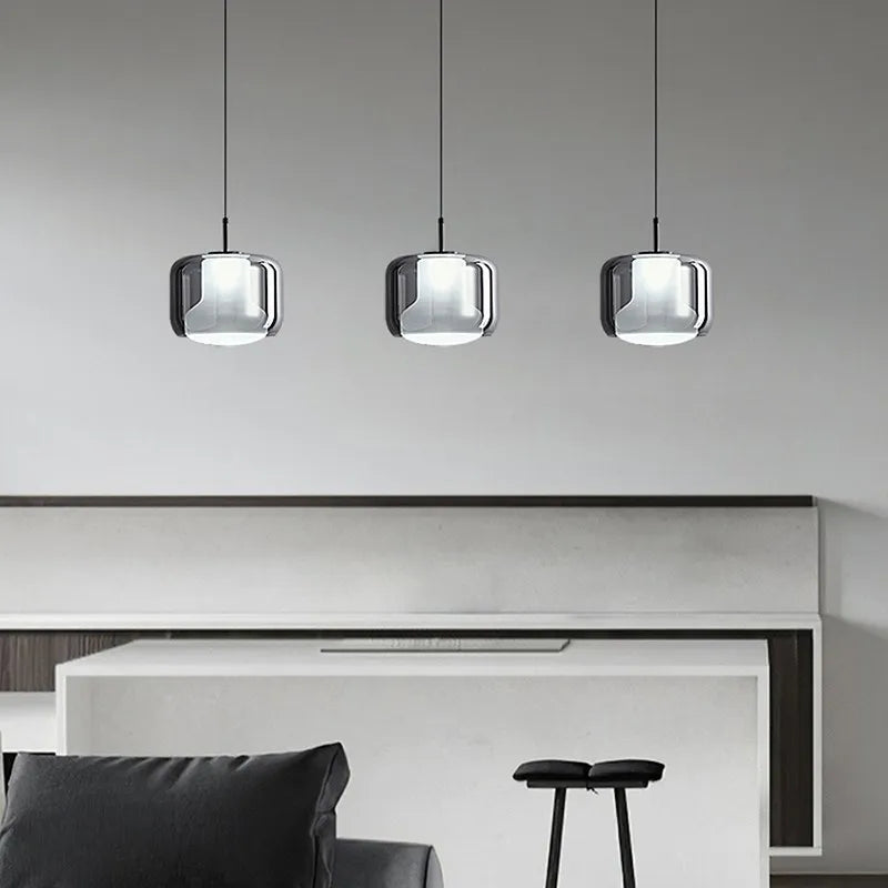 Suspension LED en verre au design nordique minimaliste - Luminairia