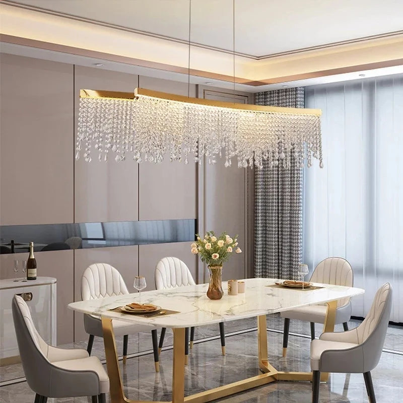 Plafonnier LED Moderne en Cristal - Luminaire Décoratif d'Intérieur
