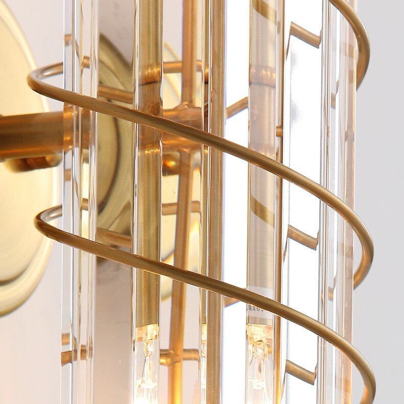 Applique murale dorée en cristal "Luxury Design"