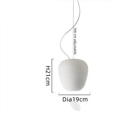Suspension LED en verre blanc Caligari