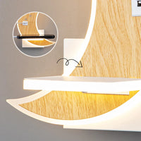 Applique murale LED Lune - Élégance moderne et minimaliste avec chargeur USB