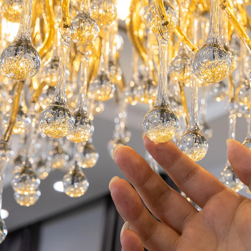 Lustre en Cristal LED de Luxe Moderne pour un Intérieur Élégant