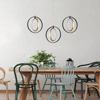 Suspension LED Rotative en Forme de Cercle