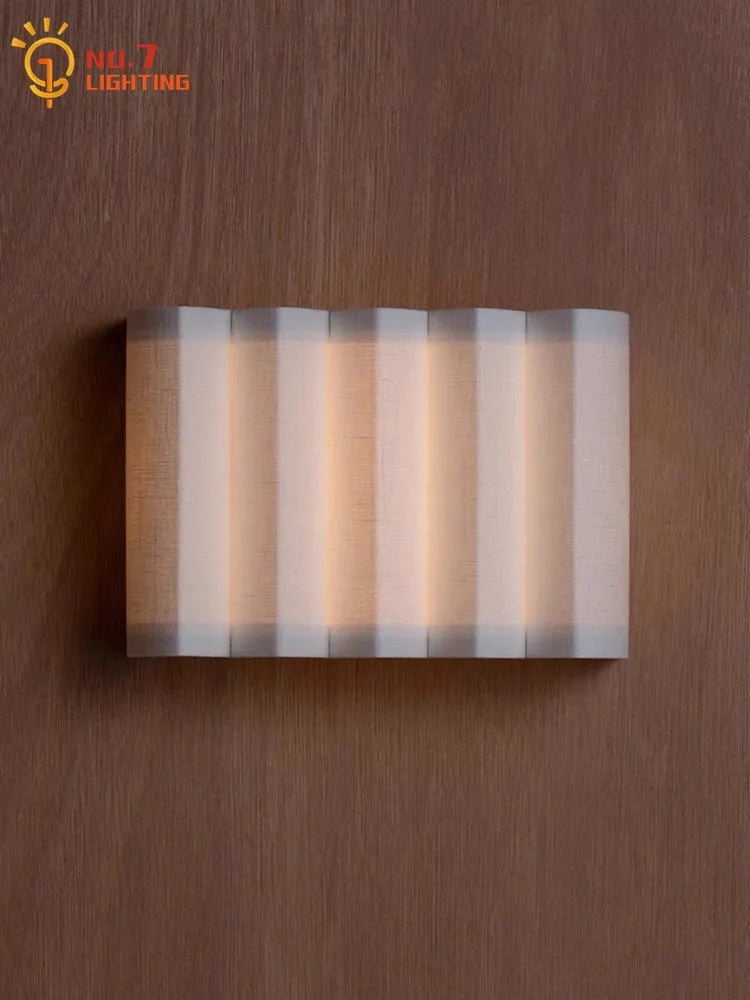 Applique Murale LED Nordique Wabi-Sabi Atmosphère Tissu Art Décoratif