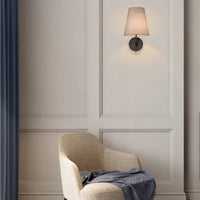 Applique Murale LED de Luxe en Cuivre avec Miroir Tissu