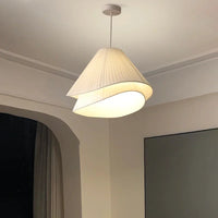 Lustre Suspendu SANDYHA Minimaliste Moderne en Tissu Crème