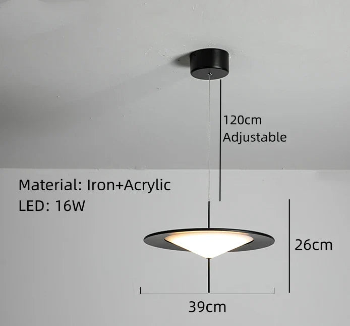 Suspension Design Artistique Acrylique Réglable - Livraison Express