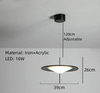 Suspension Design Artistique Acrylique Réglable - Livraison Express