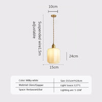 Suspension LED en cuivre vintage