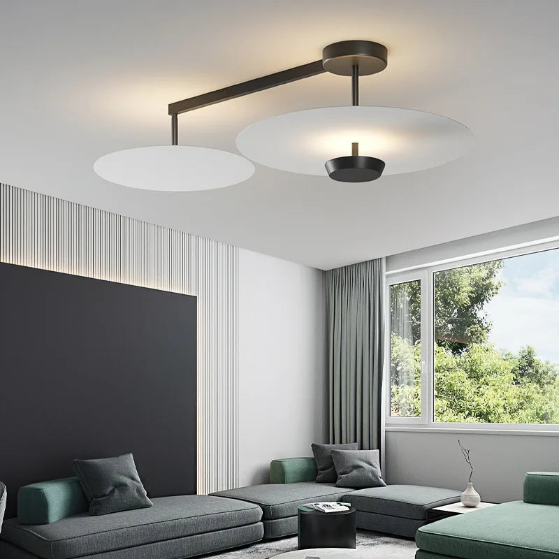 Plafonnier LED Nordic Glow doré minimaliste