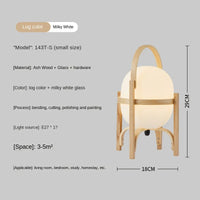 Lampe de bureau LED nordique en bois nordique