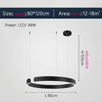 Lustre Anneau Nordique LED Réglable pour Salle à Manger - Collection Maison Luminaires