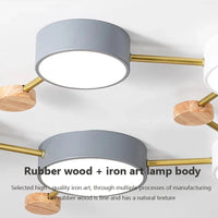 Plafonnier LED en bois : design nordique moderne