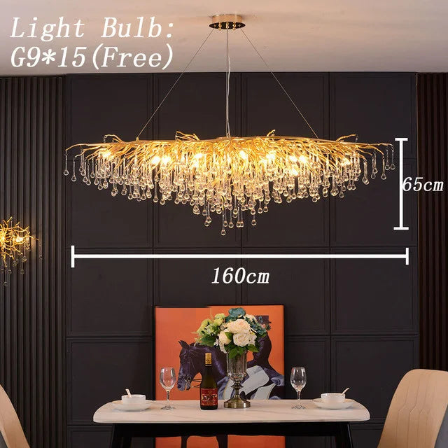 Lustre en Cristal LED de Luxe Moderne pour un Intérieur Élégant