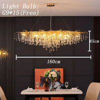 Lustre en Cristal LED de Luxe Moderne pour un Intérieur Élégant