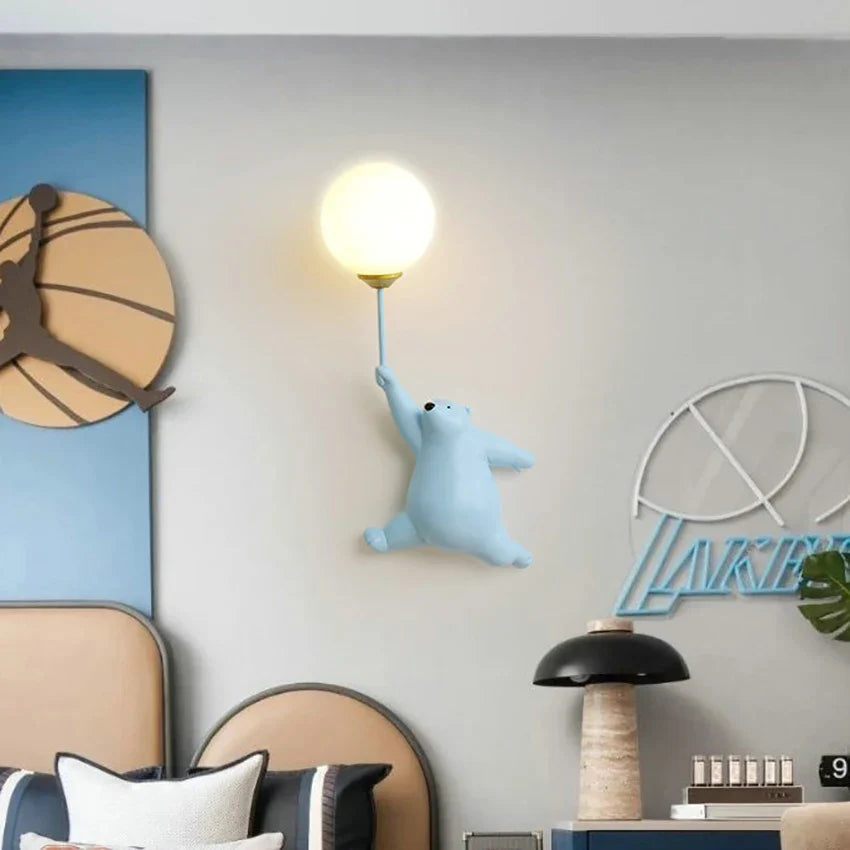 Applique murale LED Ours Lumineux