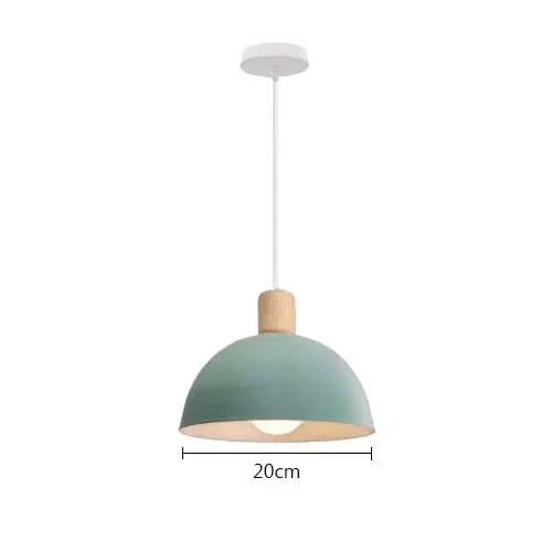 Suspension nordique en bois et métal - Vert éclatant