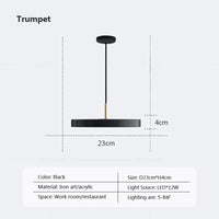 Suspension LED nordique multicolore "Disque Paradise"