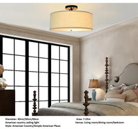 Lustre LED Fer Forgé USA Style Semi-Suspendu.
