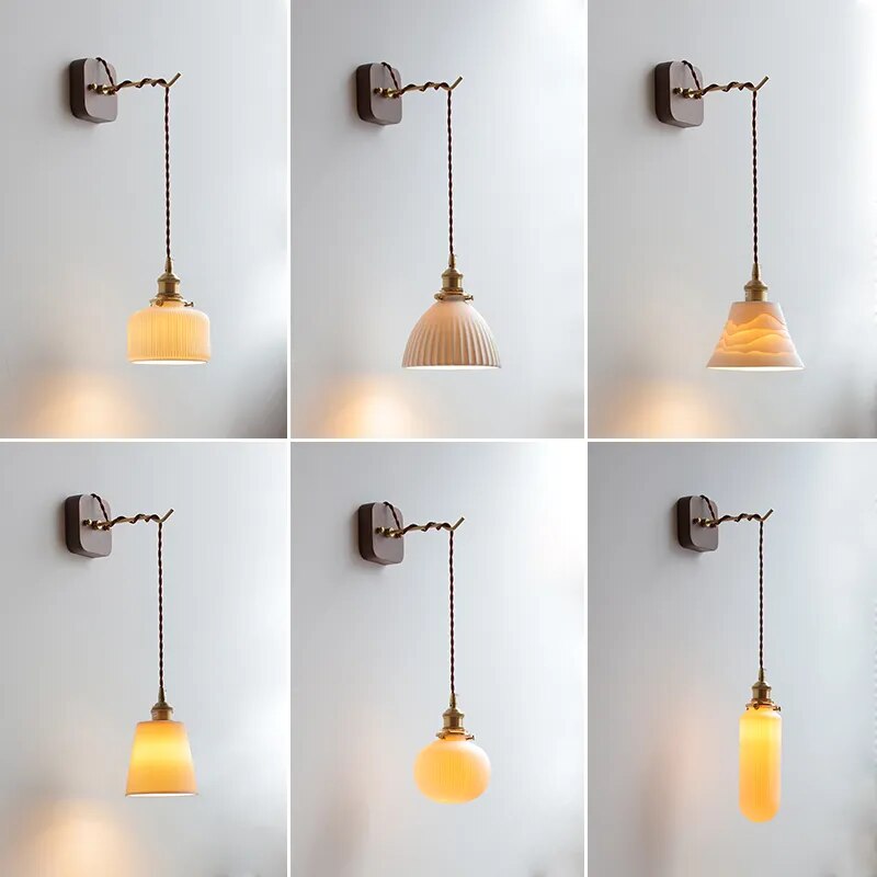 Applique Murale LED Noyer Cuivre - Élégance Moderne