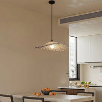 Suspension Luminaire nordique en tissu LED Wabi Sabi pour décoration de salon et chambre, en coton lin créatif
