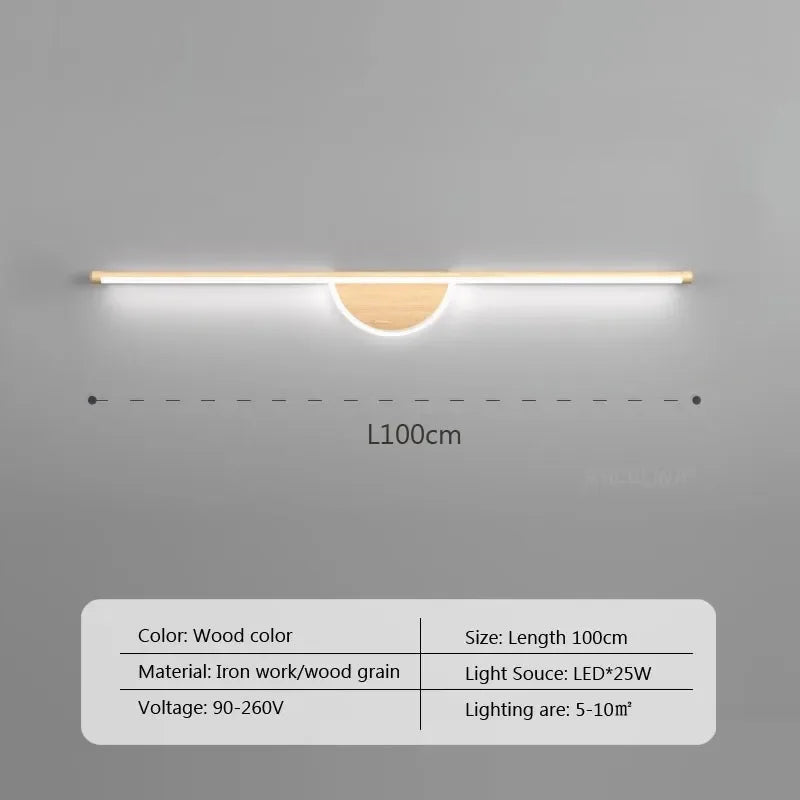 Applique murale nordique minimaliste LED - Longueur élégante