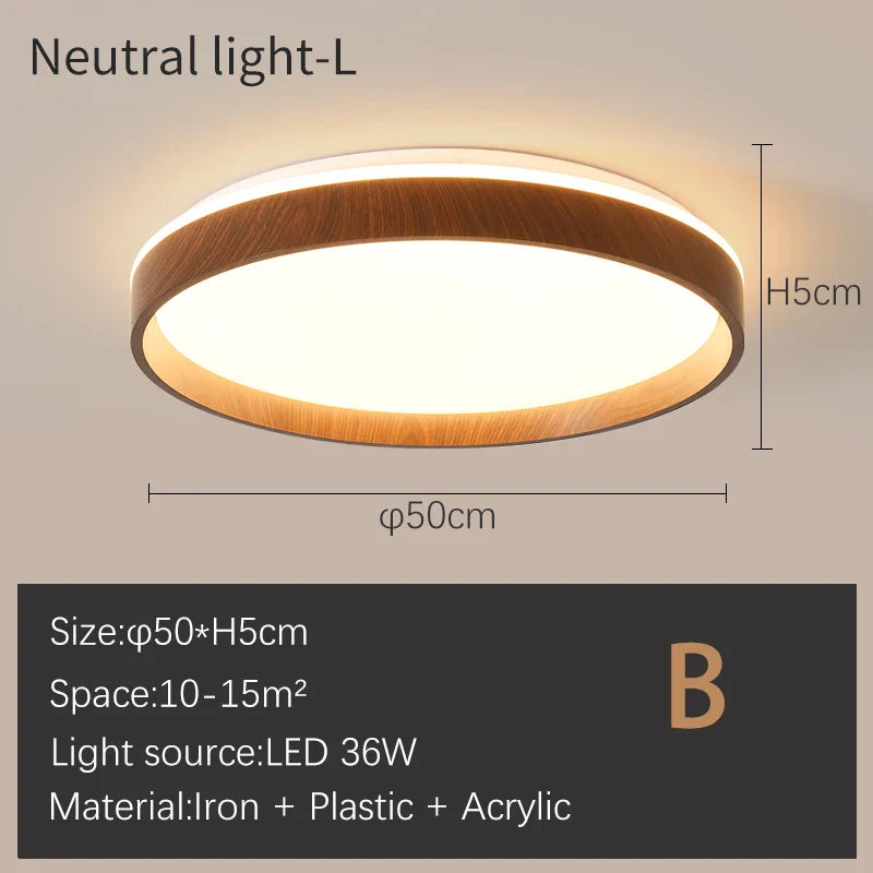 Plafonnier LED Moderne à Intensité Réglable.