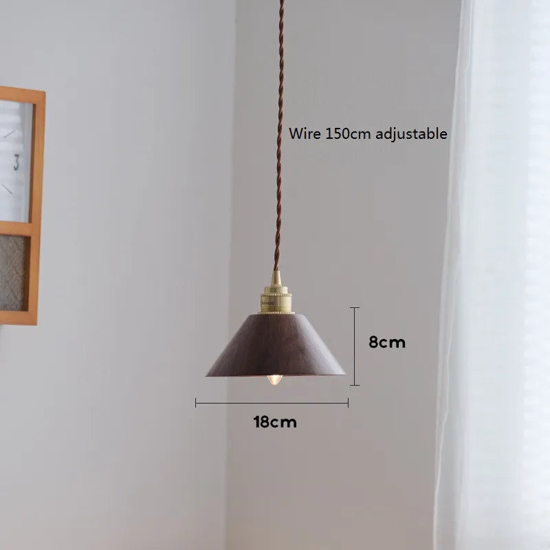 Suspension LED en bois au design nordique loft et moderne