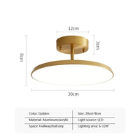 Plafonnier LED Rotatif Cuivre
