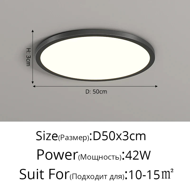 Plafonnier LED Ultra-mince Rectangulaire Minimaliste Scandinave Moderne en Acrylique