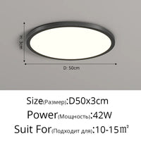 Plafonnier LED Ultra-mince Rectangulaire Minimaliste Scandinave Moderne en Acrylique