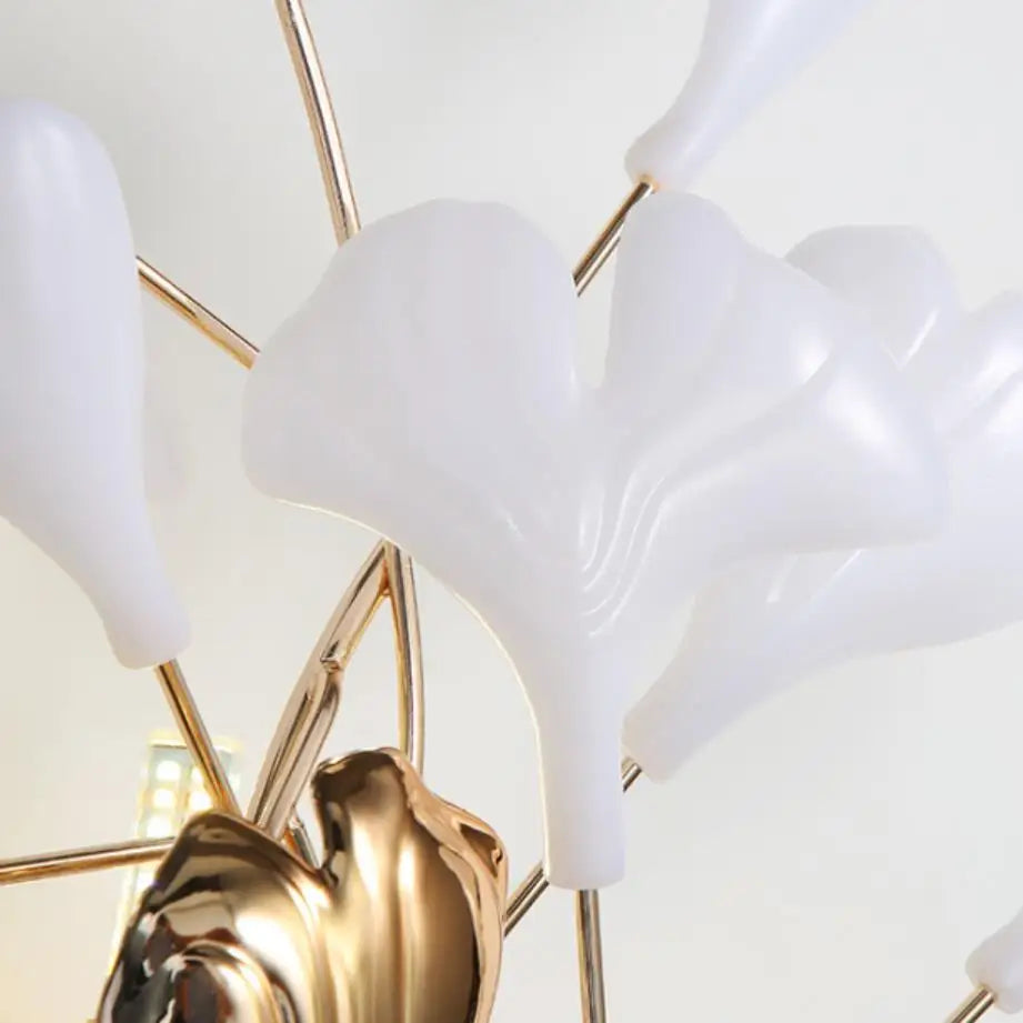 Applique murale LED en céramique "Fleurs Romantiques" pour hôtel