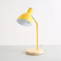 Lampe de table LED pour enfants en bois et fer forgé.