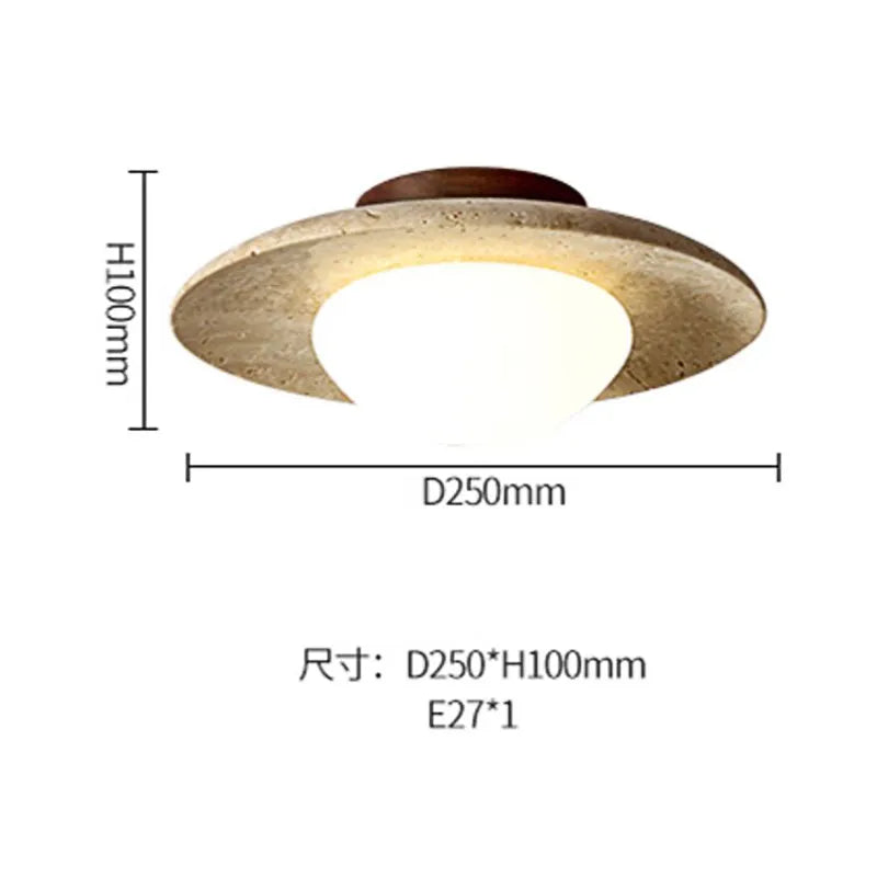 Plafonnier Japon Wabi Sabi pour Porche ou Balcon
