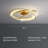 Plafonnier LED de Luxe en Cristal Nordique Décoratif d'Intérieur - Élégance Scandinave