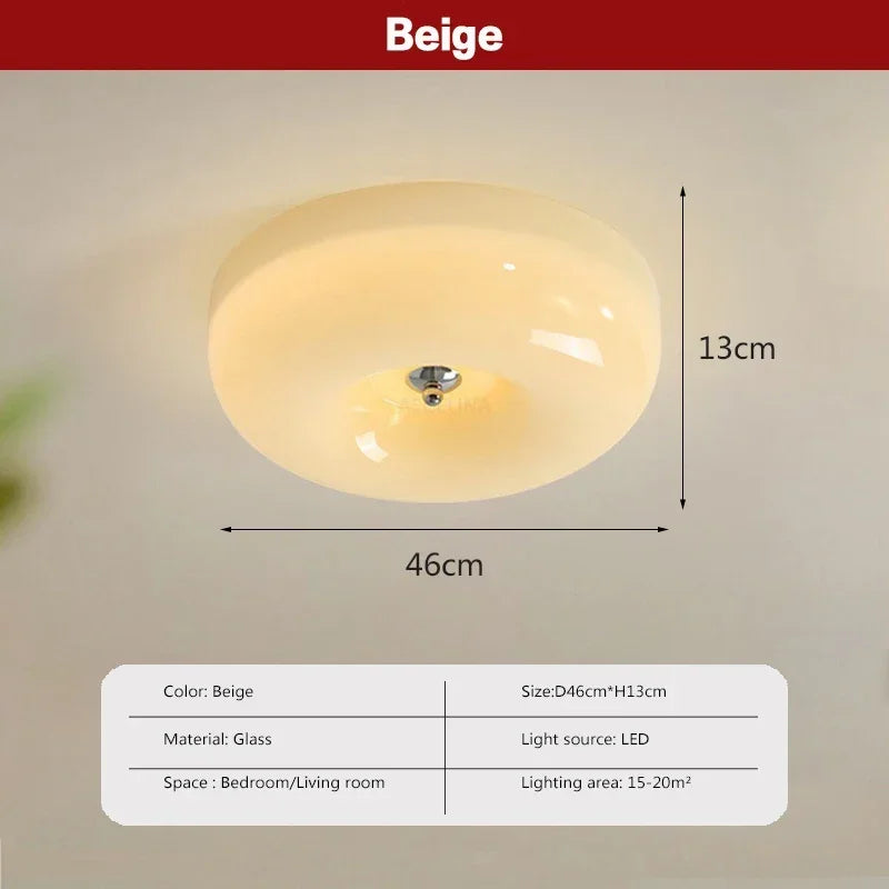 Plafonnier LED nordique minimaliste Blanc/Beige - Édition Limitée
