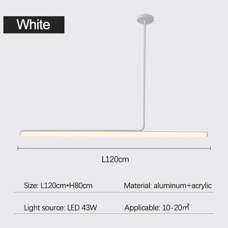 Lustre Bande Suspension Nordique Design Minimaliste