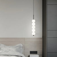 Suspension design boules en verre nordique LED cuivre Vent Gourde Décoration