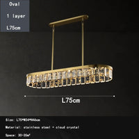 Lustre en cristal multicouche nuage et brume pour hôtel - Corps en acier de luxe